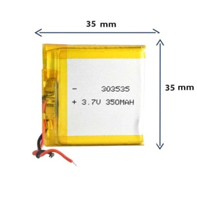 باتری لیتیوم پلیمری مدل 303535 با ظرفیت 350 MAH