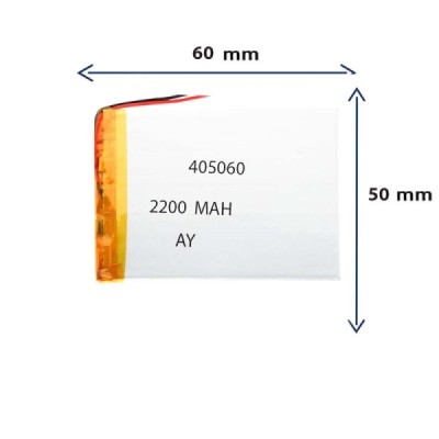 باتری لیتیوم پلیمری مدل 405060 با ظرفیت 2200 MAH