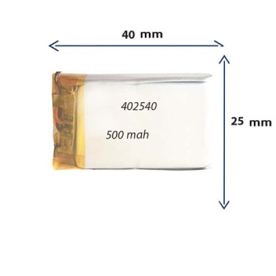باتری لیتیوم پلیمری مدل 402540 با ظرفیت 500 MAH