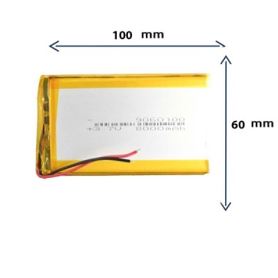 باتری لیتیوم پلیمری مدل 9060100 با ظرفیت 8000 MAH