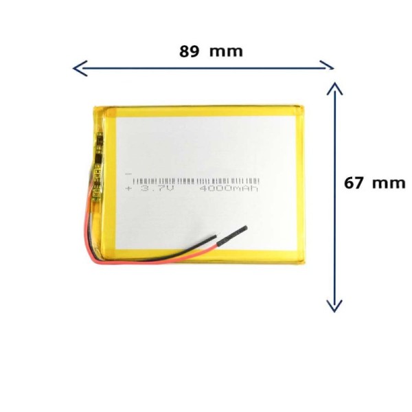 باتری لیتیوم پلیمری مدل 486789 با ظرفیت 4000 میلی آمپر