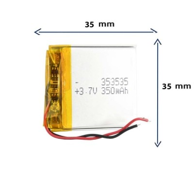 باتری لیتیوم پلیمری مدل 353535 با ظرفیت 350 MAH