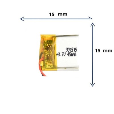 باتری لیتیوم پلیمری مدل 301515 با ظرفیت 45 MAH
