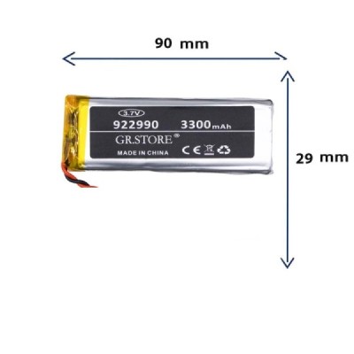 باتری لیتیوم پلیمری مدل 922990 با ظرفیت 3300 MAH برند GR.STORE