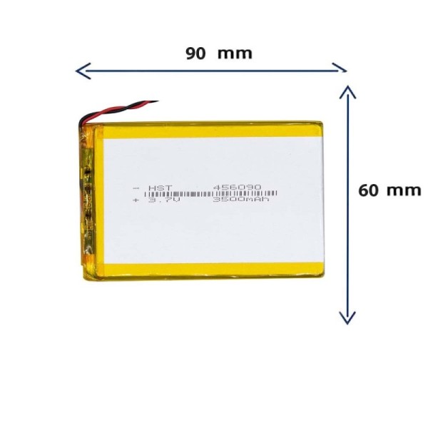 باتری لیتیوم پلیمری مدل 456090 با ظرفیت 3500 MAH برند GR.STORE