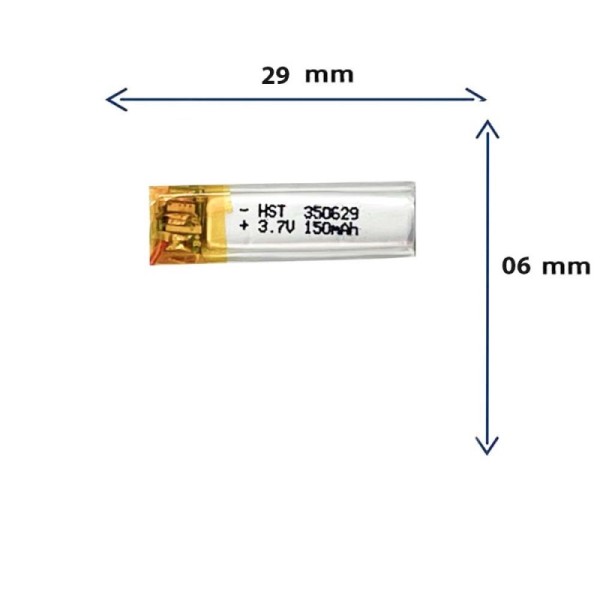 باتری لیتیوم پلیمری مدل 350629 با ظرفیت 150 MAH برند GR.STORE