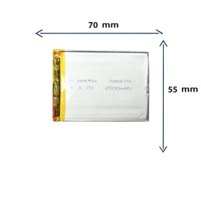 باتری لیتیوم پلیمری مدل 305570 با ظرفیت 2500 MAH برند GR.STORE