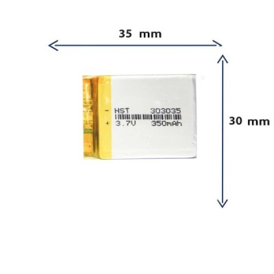 باتری لیتیوم پلیمری مدل 303035 با ظرفیت 350 MAH برند GR.STORE