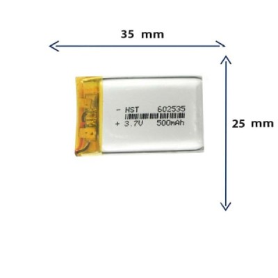 باتری لیتیوم پلیمری مدل 602535 با ظرفیت 500 MAH برند GR.STORE