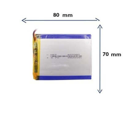 باتری لیتیوم پلیمری مدل 407080 با ظرفیت 3500 MAH برند GR.STORE