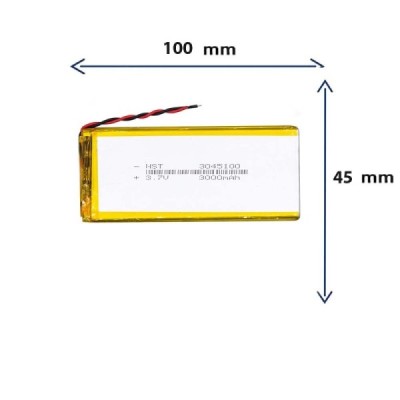 باتری لیتیوم پلیمری مدل 3045100 با ظرفیت 3000 MAH برند GR.STORE