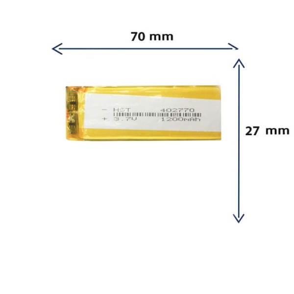 باتری لیتیوم پلیمری مدل 402770 با ظرفیت 1200 MAH  برند GR.STORE