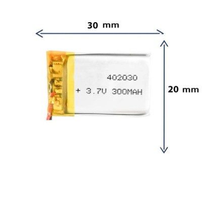 باتری لیتیوم پلیمری مدل 402030 با ظرفیت 300 MAH