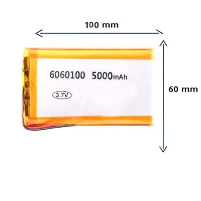 باتری لیتیوم پلیمری مدل 6060100 با ظرفیت 5000 MAH
